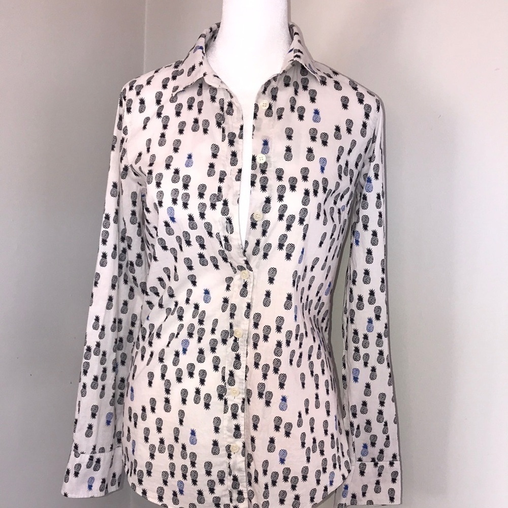 J.Crew Pineapple Shirt Size XXS​​​​